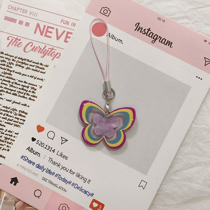 Wholesale Hollow Butterfly Phone Chain Cute Pendant Student Backpack Pendant