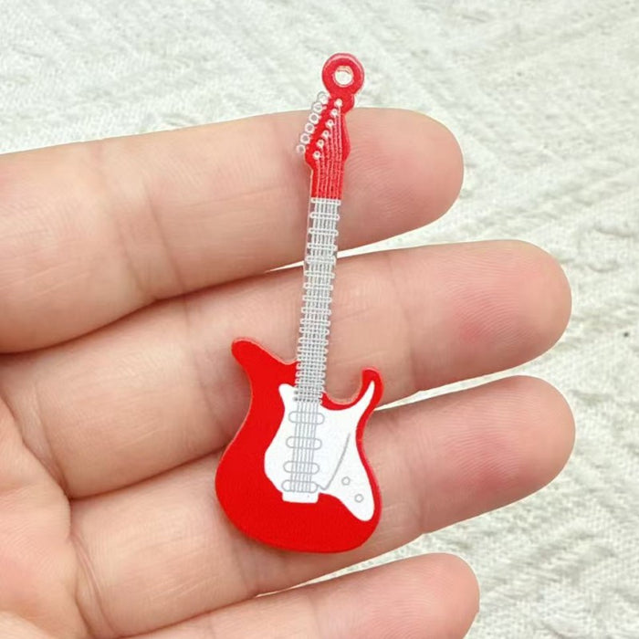 Wholesale 10 PCS Colorful acrylic guitar accessory charms