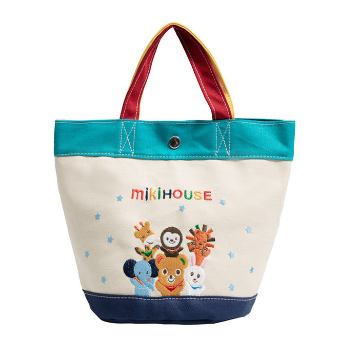 Wholesale Cartoon Zoo Color Block Canvas Bag Bucket Bag Handbag