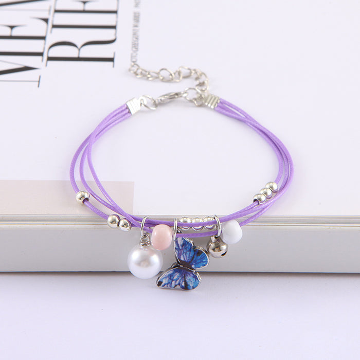 Wholesale Handmade star alloy butterfly bracelet women' s cool style couple bracelet jewelry
