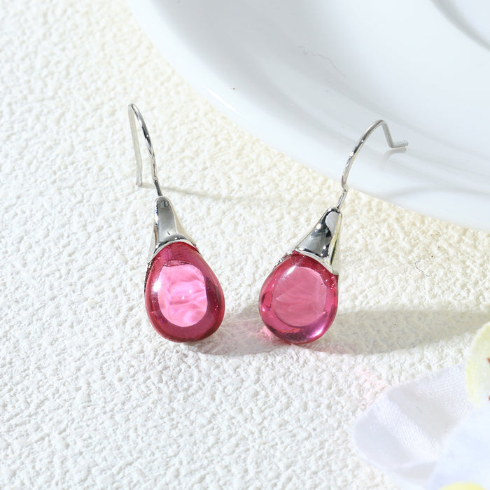Wholesale Drop-shaped Inlaid Cat's Eye Earrings
