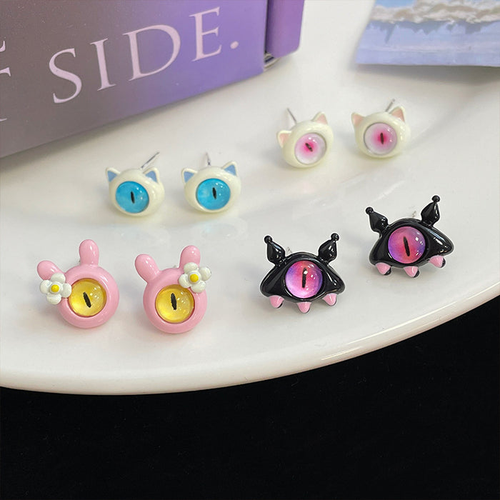 Wholesale Cartoon Monster Alloy Earrings JDC-ES-Shuangx012