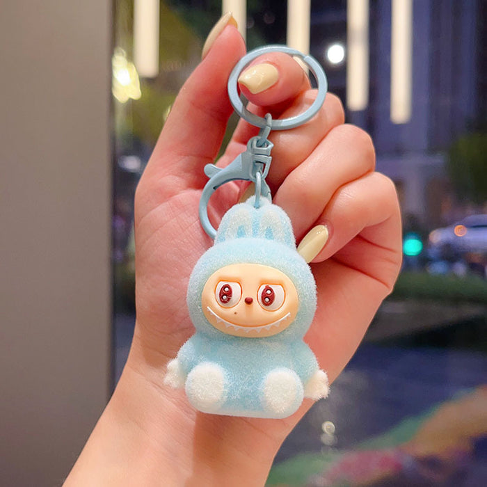 Wholesale Flocked Doll Keychain Cartoon Cute Doll Student Backpack Pendant Claw Machine Gift