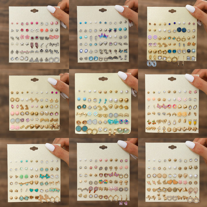 Wholesale Multiple Pairs of Bow Flowers Earrings