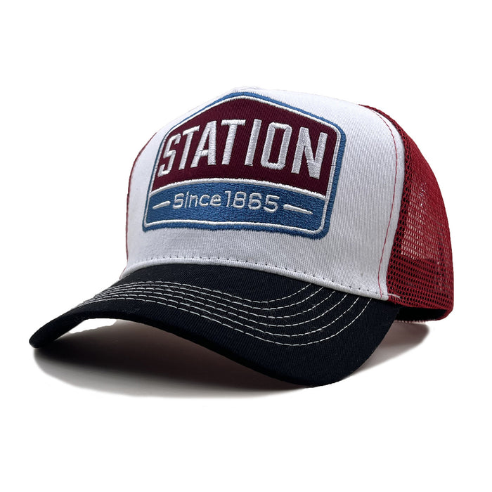 Wholesale Station Embroidered Mesh Sunshade Baseball Cap