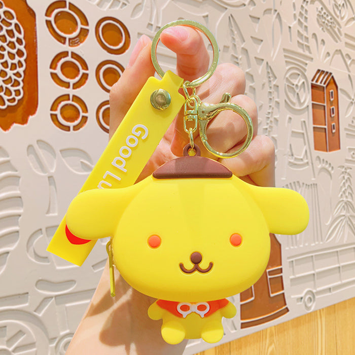 Wholesale Silicone Coin Purse Doll Keychain JDC-KC-KuM002