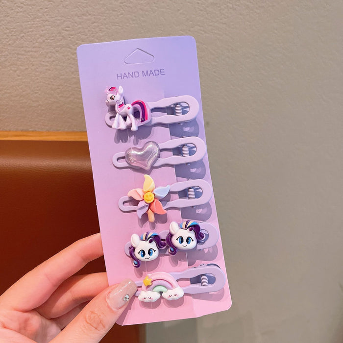 Wholesale New cartoon seamless alloy hair clip, children's hair clip without damaging hair, side clip, bangs clip