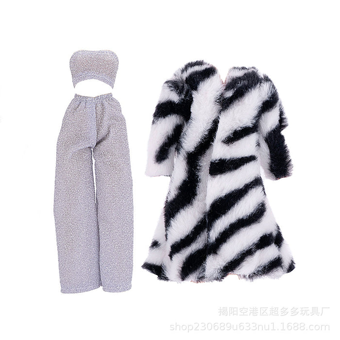 Wholesale 11 inch doll fashion design doll dress a variety of large plush coat