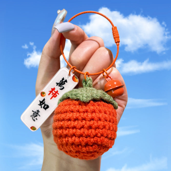 Wholesale Cute yarn crochet car keychain bag pendant
