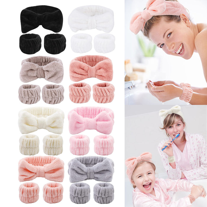 Wholesale Butterfly End Hairband Wristband Set for Women Washing and Beauty Headband Wristband Wristband Hair Accessories Headdress