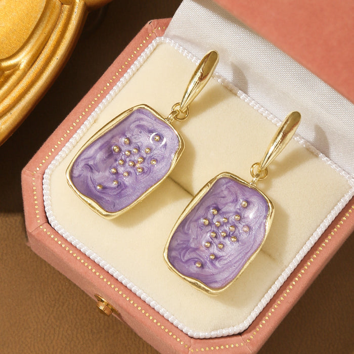 Wholesale high-grade earrings niche design earrings purple  earrings