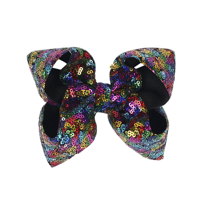 Wholesale Children's jewelry 5-inch sequin bow hair clip with hairpin