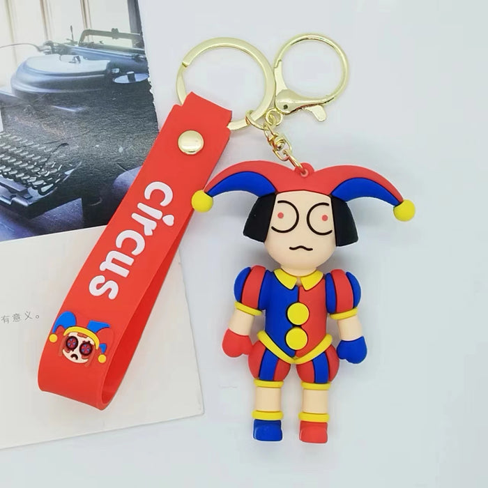 Wholesale creative cartoon circus keychain pendant bag car key chain accessories gift