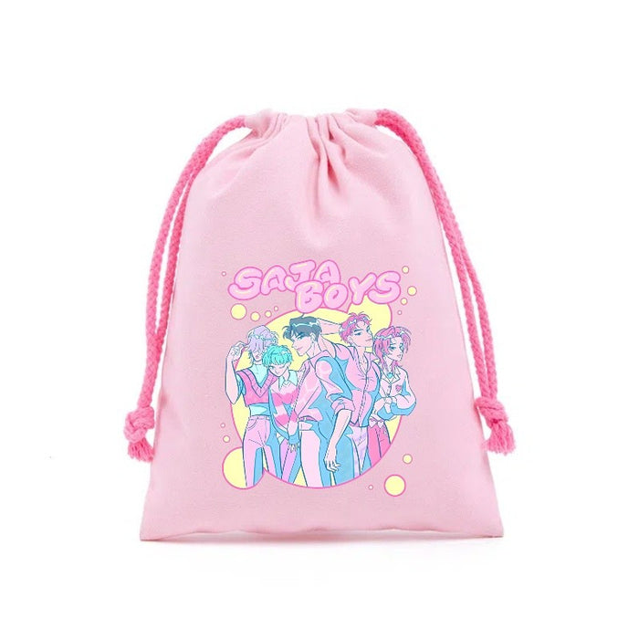 Wholesale Cartoon Canvas Drawstring Storage Bag Handbags