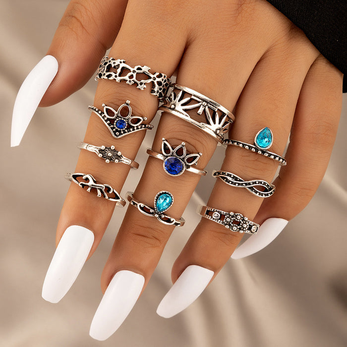 Wholesale Butterfly Alloy Ring Set JDC-RS-YongG007