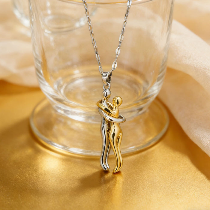 Wholesale Creative Jewelry Couple Hug Necklace For Valentine' s Day