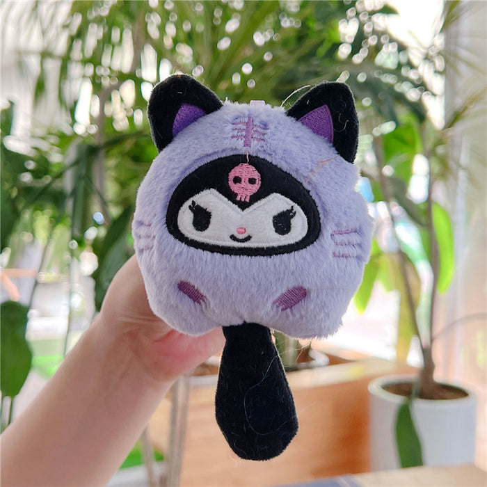 Wholesale Cute plush pendant lucky sanliou  doll keychain