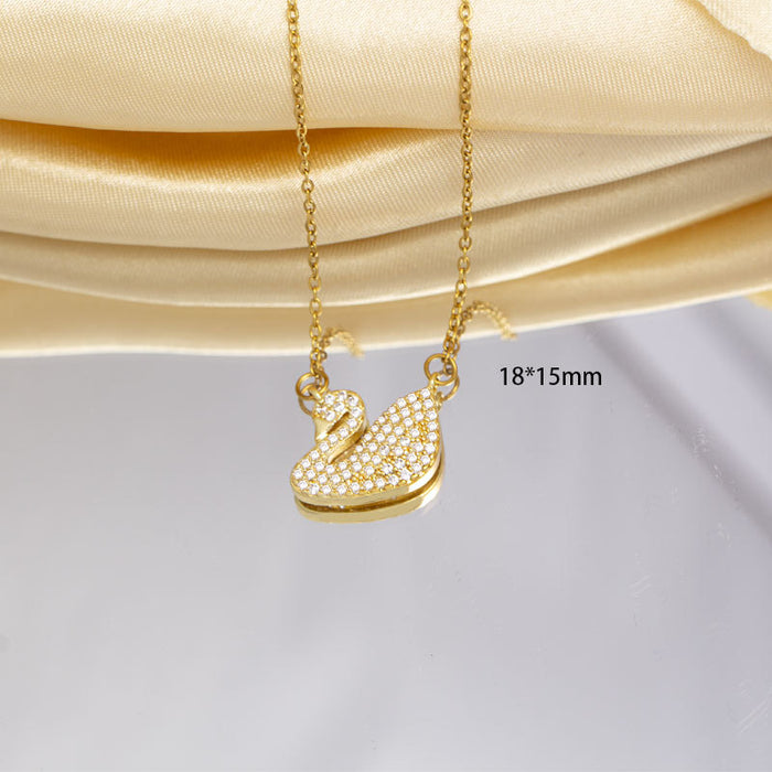 Wholesale Necklace for Women Gemstone Necklace Swan Pendant choker necklace