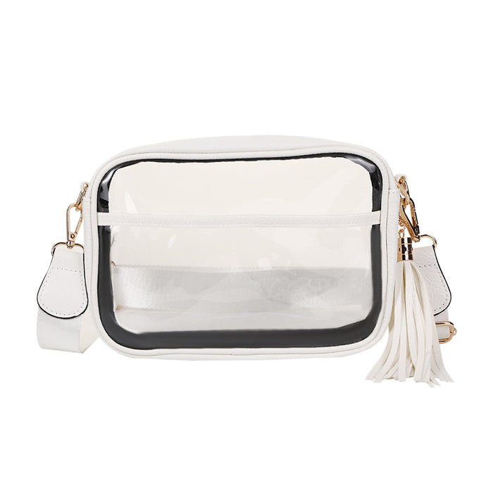 Wholesale TPU Leather Transparent Crossbody Bag Silver Urban Simple Shoulder Bag MOQ≥2