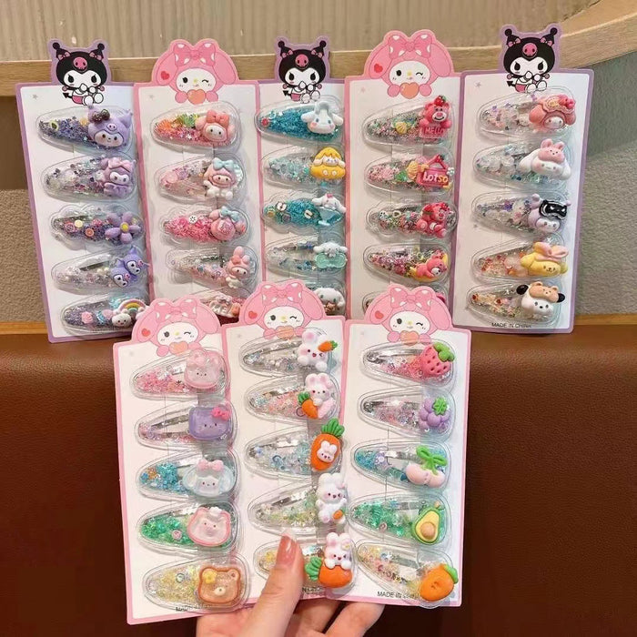 Wholesale Cartoon Children's Soft Glue Hair Clip Set JDC-HC-Jiangx004