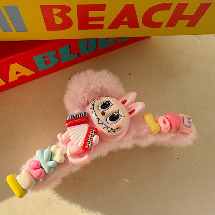 Wholesale Clip hair accessories grabbing clip cute plush hair clip female back of the head hair shark clip