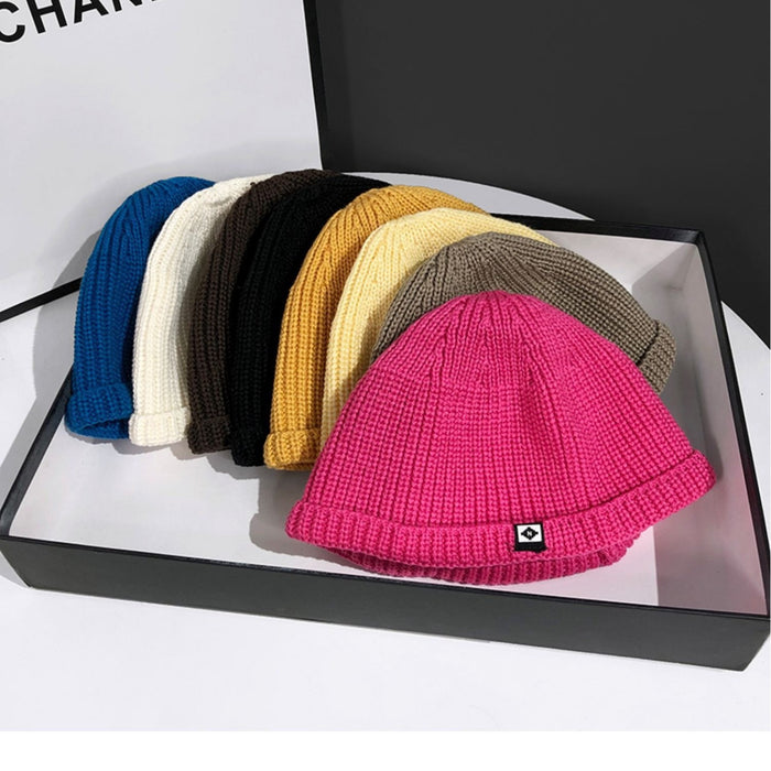 Wholesale Hat, small patch fabric, knitted yarn hat