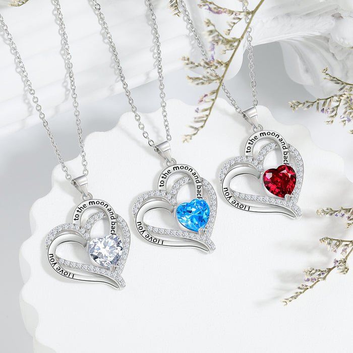 Wholesale Heart Pendant Necklace Eternal Love Double-layer Love Heart-shaped Necklace