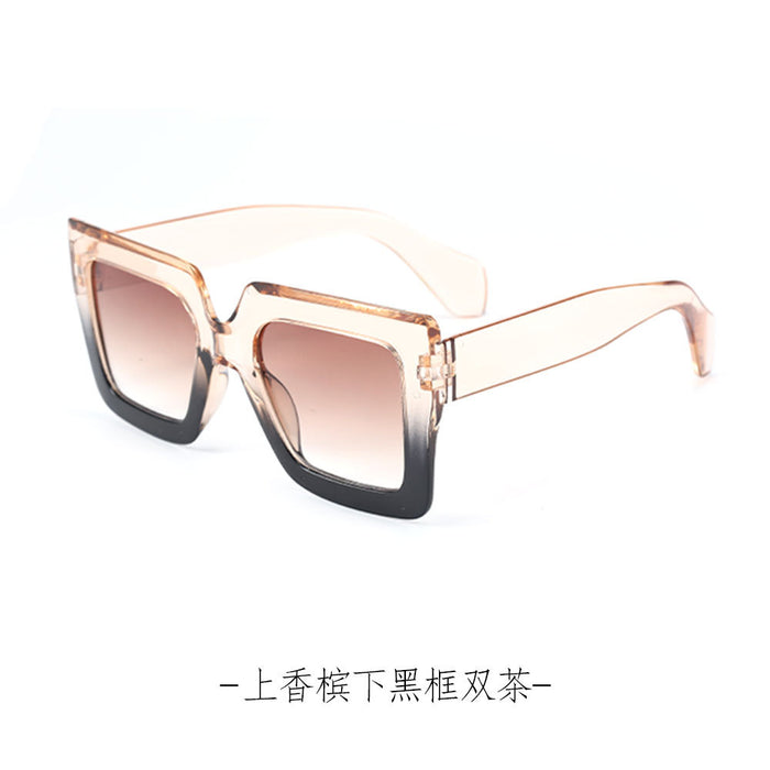 Wholesale Personalized Box Sunglasses Gradient Versatile Street Photography Large Frame Sunglasses