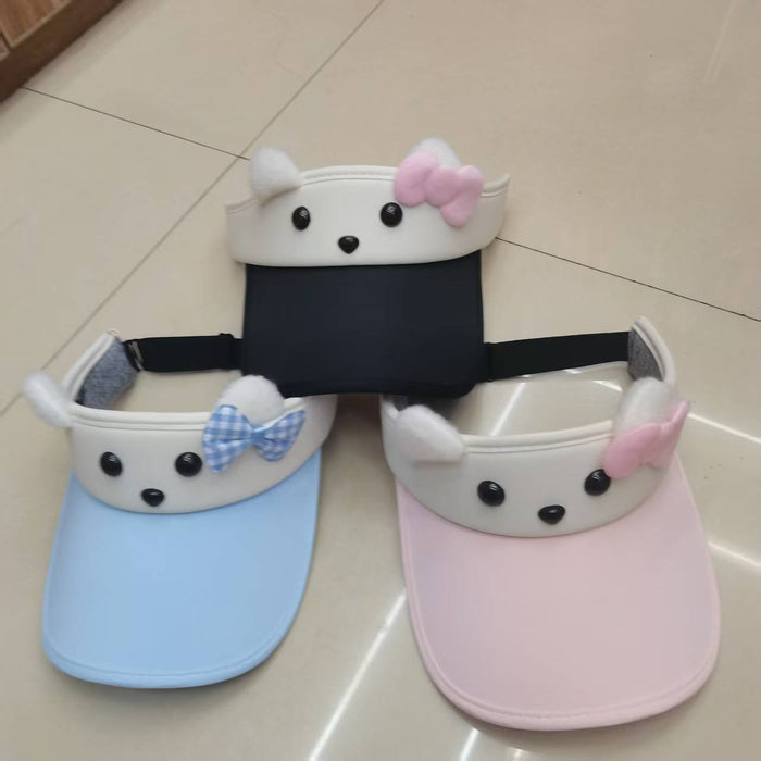 Wholesale Butterfly knot color blocked empty top sun hat, new casual versatile sun protection and UV protection sun hat