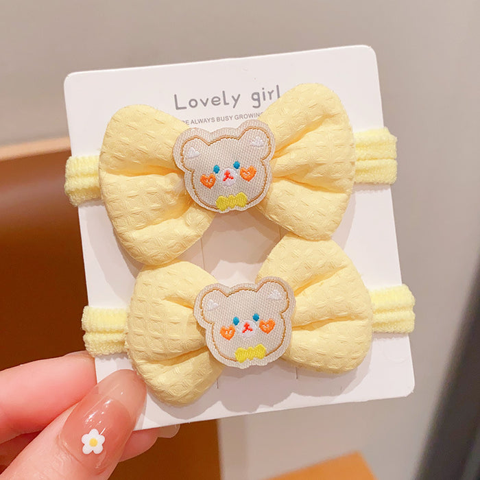 Wholesale Kulomi Children's Rubber Band Little Girl Hair Ring High Elasticity Does Not Hurt The Hair Girls Bun Head Rubber Band Hair Accessories JDC-HS-Wangl005