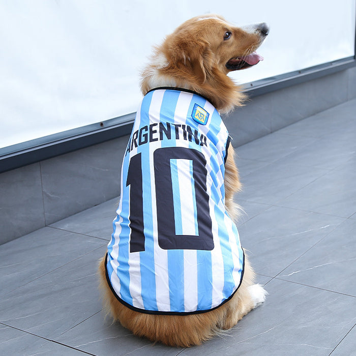 Wholesale World Cup Pet Soccer Jersey - Polyester Breathable Summer Jersey for Dogs and Cats