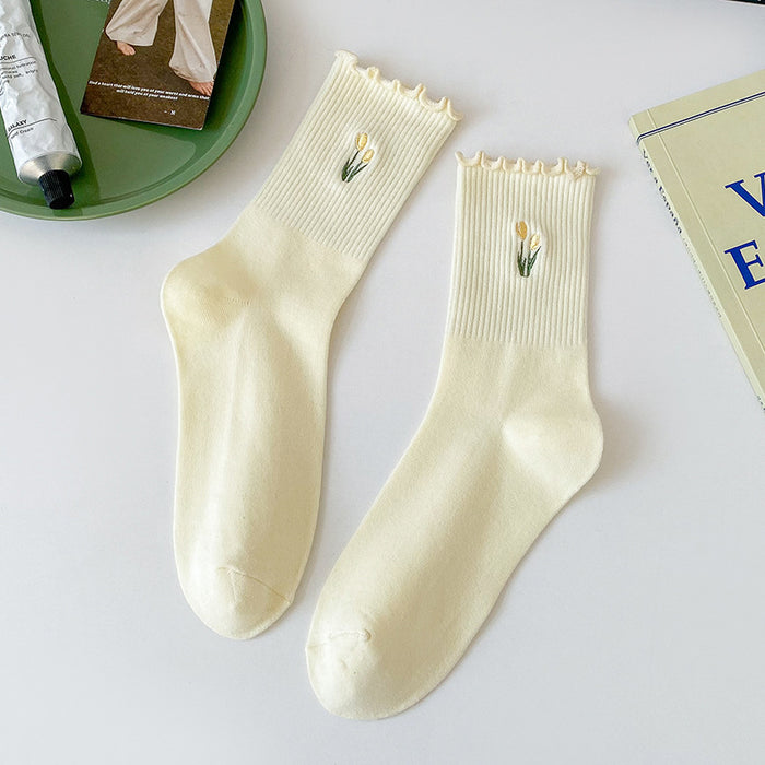 Wholesale Socks, tube socks, tulip flower pile socks