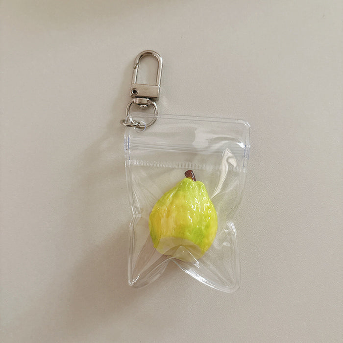 Wholesale Simulated Guava Fruit Keychain Bag Charm Decorative Accessory Gift