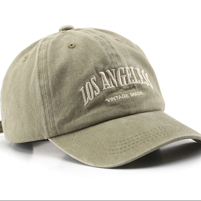 Wholesale Washed Cotton Soft Top Embroidered Men's and Women's Baseball Caps Outdoor American Denim Vintage Hats