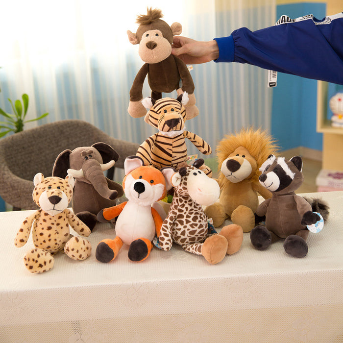 Wholesale Forest Animal Doll Giraffe Lion Monkey Dog Tiger Gift Birthday Plush Toy