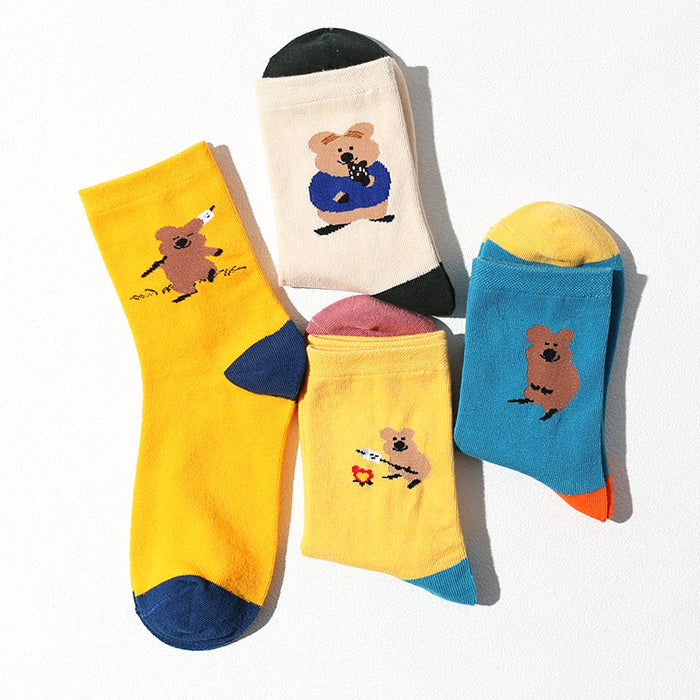 Wholesale Socks cotton tube new cartoon versatile cute cotton socks