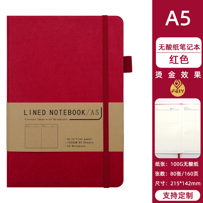 Wholesale Acid-Free Paper A5 Notebook Red DuPont Cover Vintage Style