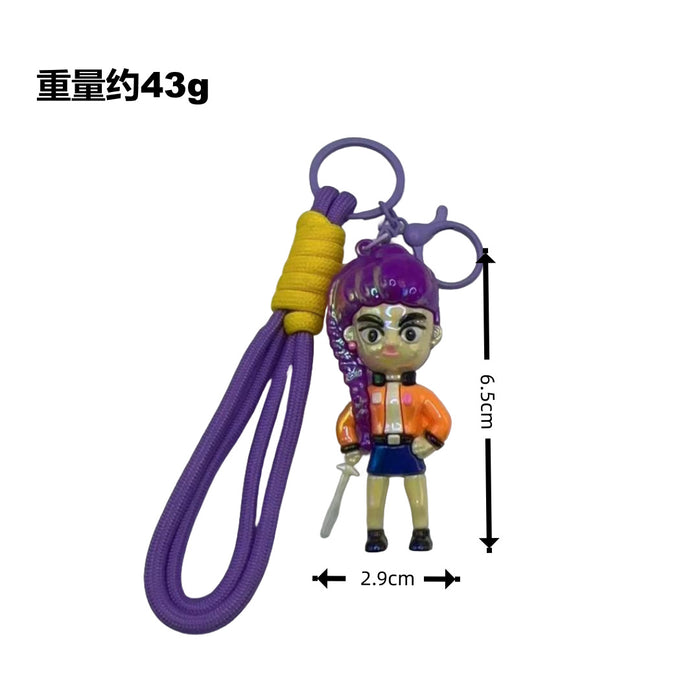Wholesale KPOP Cartoon Anime Electroplated Keychain Pendant