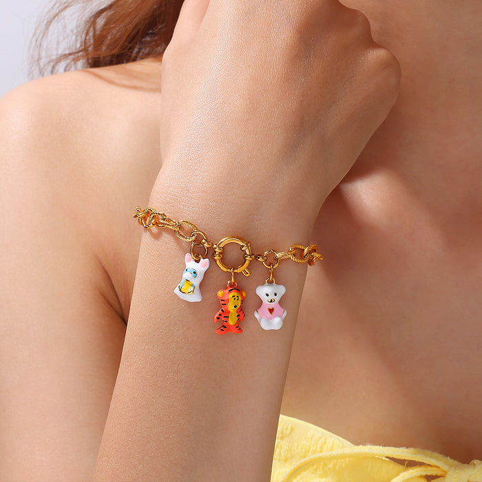 Wholesale Cartoon Cute Stereo Elephant Puppy Oil Dripping Pendant Decorative Accessories Mobile Phone Pendant