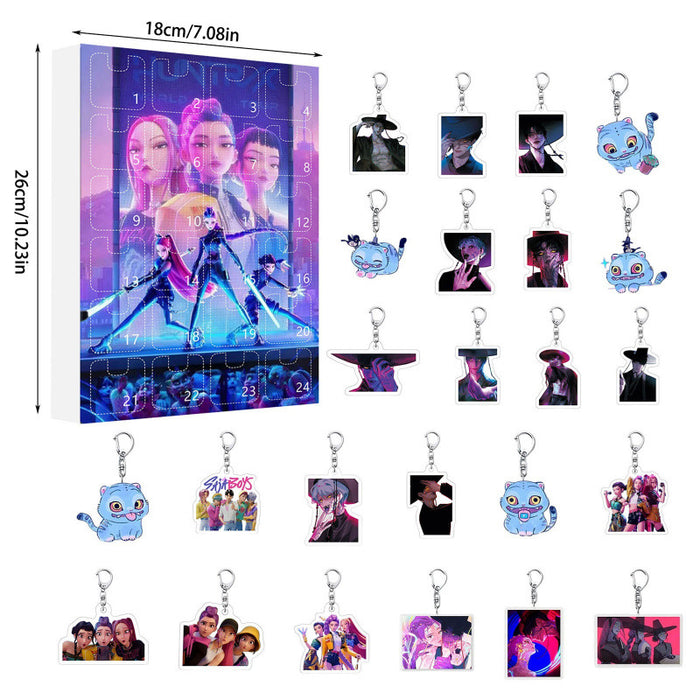 Wholesale KPOP Christmas Countdown Calendar Blind Box Keychain Ornament