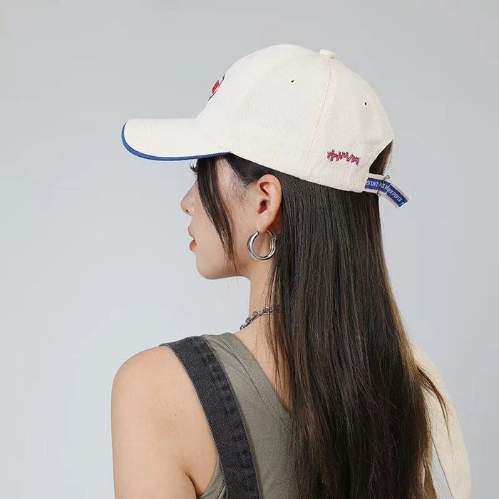 Wholesale Duck tongue hat, fashionable contrasting color series, retro curved brim baseball cap, soft top sunshade hat