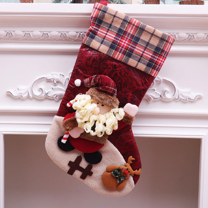 Wholesale Christmas Stockings Christmas Gift Bag Christmas Small Stockings Pendant Christmas Tree Hanging Ornament Bag