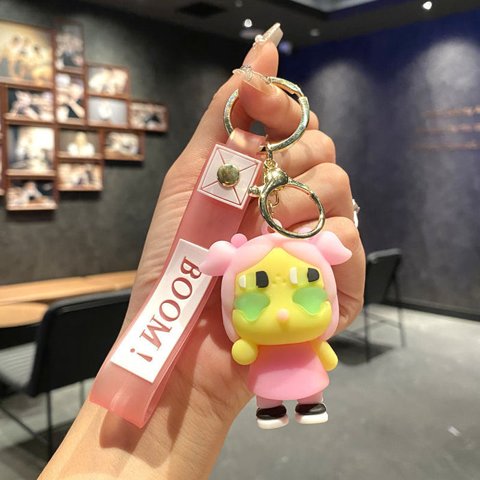 Wholesale Tear doll cartoon keychain cute  doll children' s school bag pendant keychain claw machine small gift