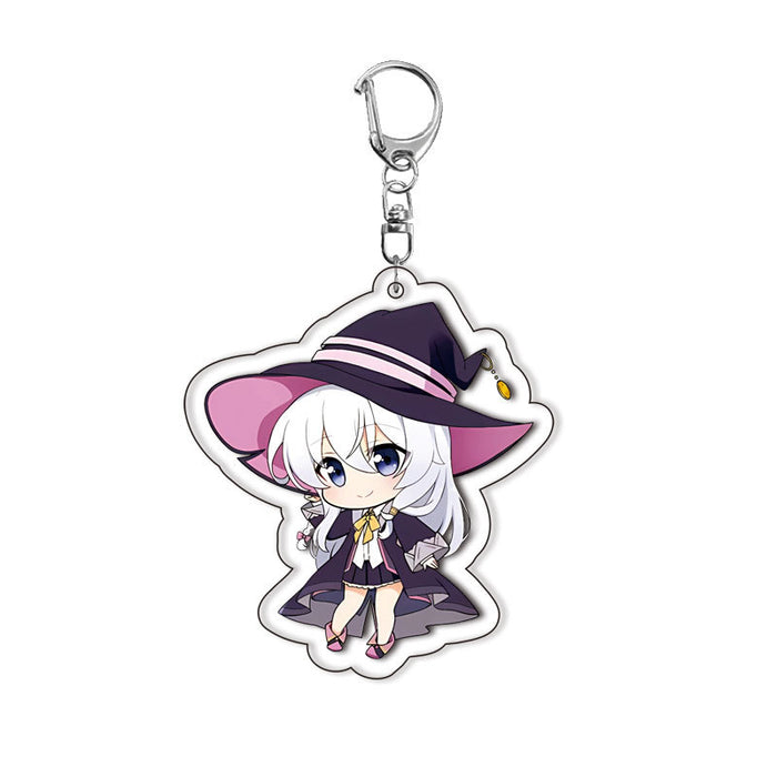 Wholesale Witch acrylic keychain animation surrounding campus creative jewelry pendant