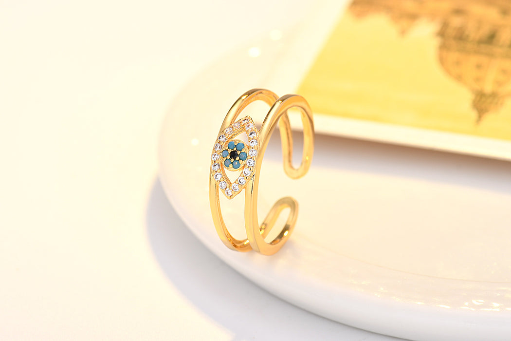 Wholesale Devil' s Eye Ring Women' s Niche All-match Blue Eyes Index Finger