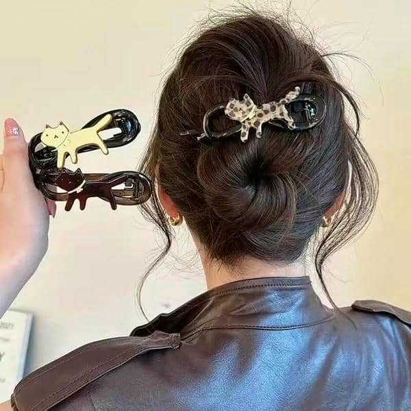 Wholesale Cute Cat Hair Clip Popular Clip Cat High-End Seamless Back of the Head