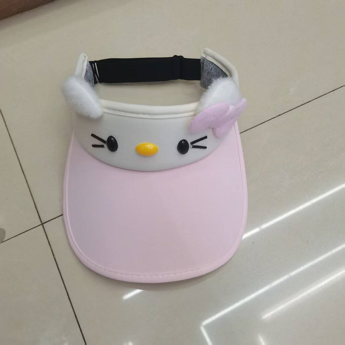 Wholesale Butterfly knot color blocked empty top sun hat, new casual versatile sun protection and UV protection sun hat