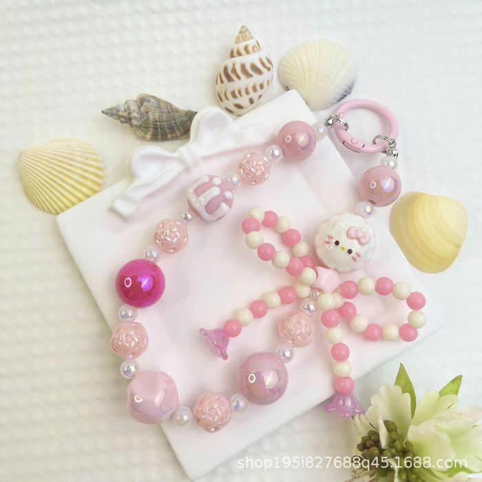 Wholesale Bracelet Decorative Pendant Mobile Phone Hanging Keychain Doll DIY Cute Bag Hanging Chain