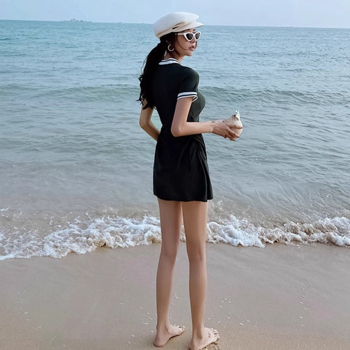 Wholesale Swimsuit split conservative student skirt slimming sports style hot spring swimsuit