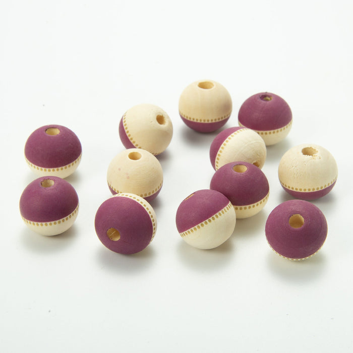 Wholesale of 10PCS/PACK Independence Day Colored Wooden Beads JDC-BDS-DianJin027